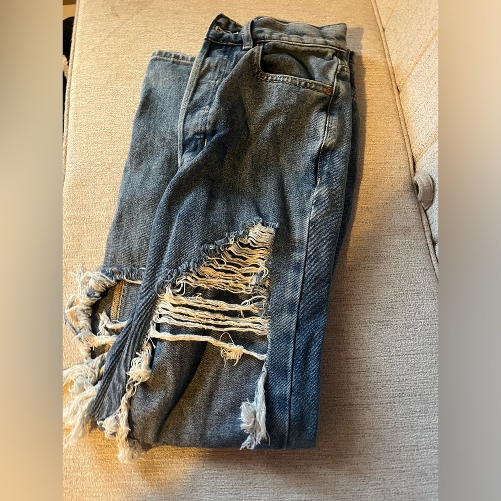 PacSun ripped jeans, very ripped